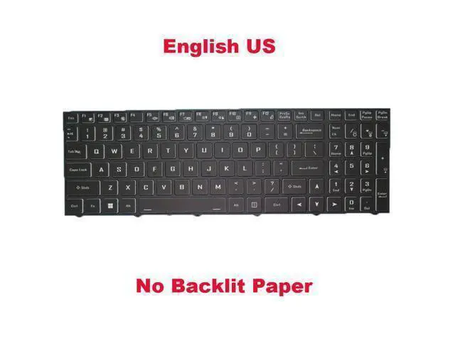 Main image of No Backlit Keyboard For CLEVO N15Z3 PB70 PB71 PB50 PB51 English Black Frame