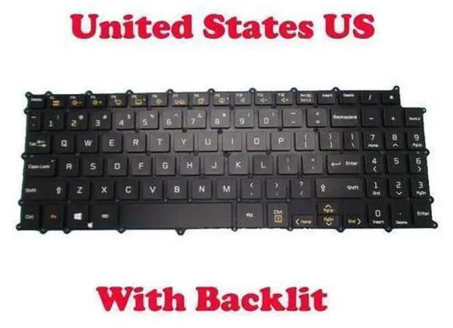 Main image of Backlit Keyboard For 15U70P 15U70P-P 15Z995 15Z995-U English Black No Frame