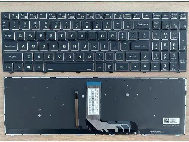 Main image of replacement keyboard for Clevo Sager NP7858DW NP7873 NP7876 US backlit Black