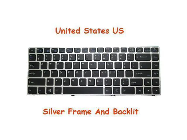 Main image of English Backlit Keyboard For CLEVO P640 MP-13C23USJ4306 43061 6-80-N13B0-012-1