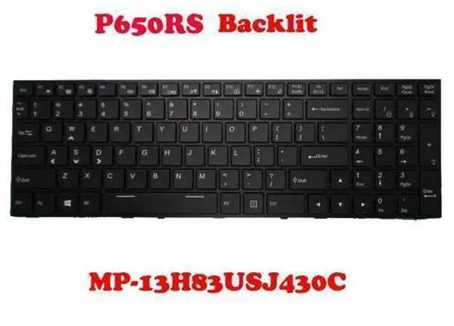 Main image of Backlit English Keyboard For CLEVO P650RS MP-13H83USJ430C 6-80-P65S0-012-1