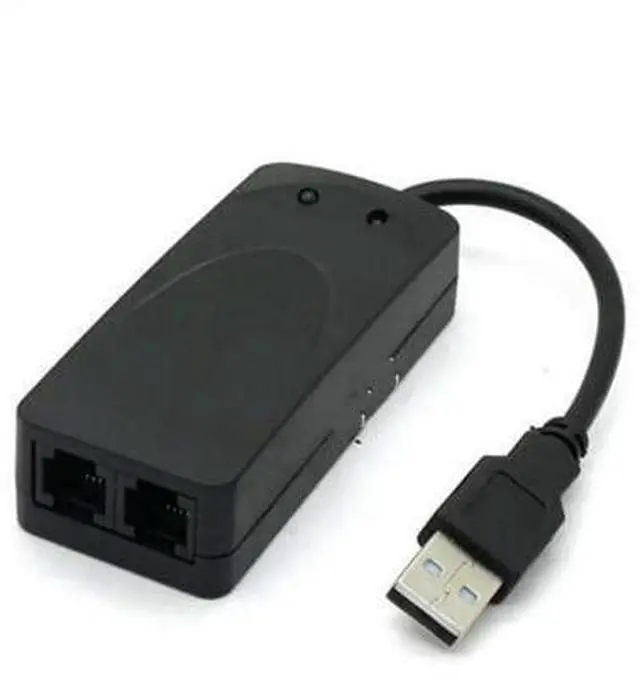 Main image of USB Fax Modem External 56K Data V9.0 2ports Win7 Ethernet Phone