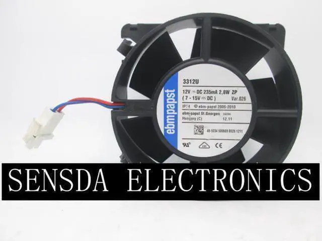 Main image of PAPST 3312U 12V 2.4W 2.8W 90*90*32MM Waterproof axial Cooling fan