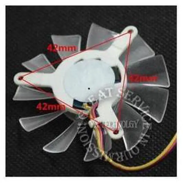 Main image of video card fanNew Graphics card fan 55mm diameter blades 42mm pitch