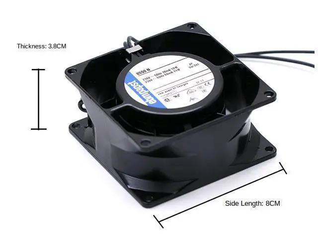 Alt view image 3 of 4 - Ebmpapst 8550n 8038 230v fan 12/11W 8cm Metal IP54 cooling industiral 80mm 8cm Fan