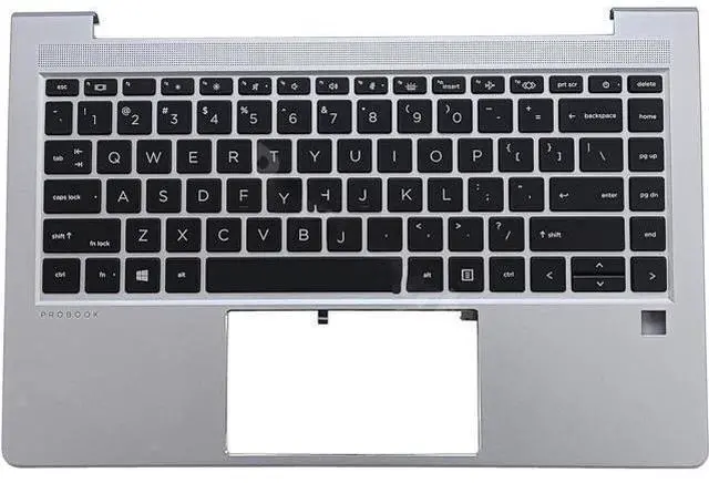 Main image of Replacement Laptop Backlit US Keyboard for ProBook 440 G9 445 G9 N01287-001 Silver Palmrest Top