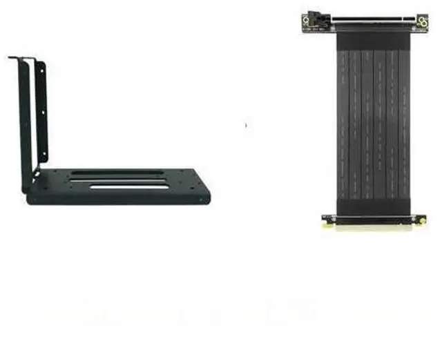 Main image of Chassis Graphics Card Aluminum Bracket Extension Cable Vertical Side Upright ATX Built-in Steering PCIE Adapter Cable Fixed