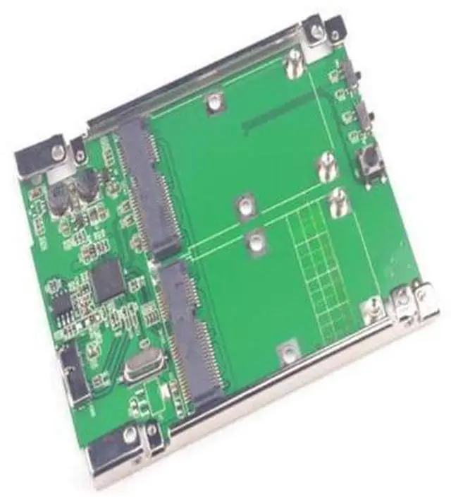 Main image of USB 3.1 to 2 mSATA SSD Raid controller card Converter with cable