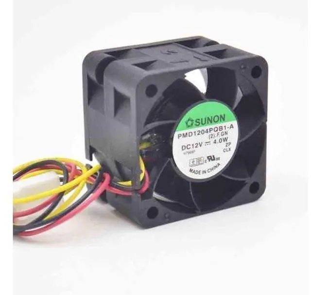 Main image of 3-wire 40*40*28 4028 4cm PMD1204PQB1-A double ball bearing 12V 4W Server fan alarm