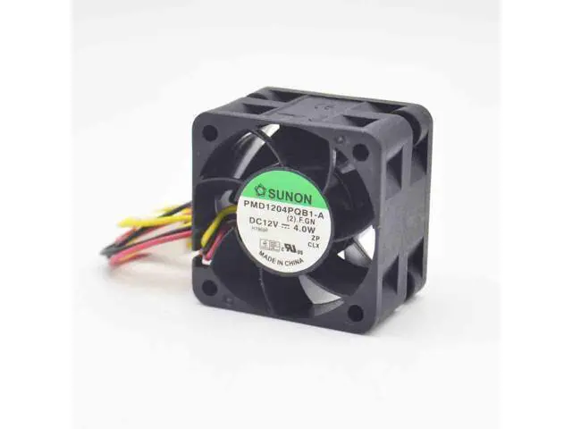 Alt view image 2 of 4 - 3-wire 40*40*28 4028 4cm PMD1204PQB1-A double ball bearing 12V 4W Server fan alarm
