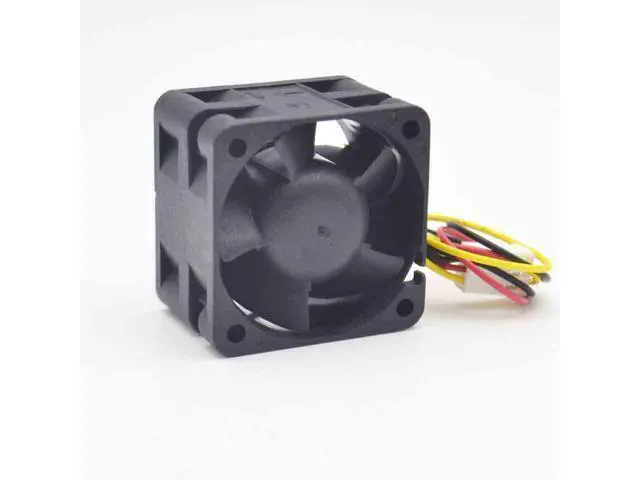 Alt view image 3 of 4 - 3-wire 40*40*28 4028 4cm PMD1204PQB1-A double ball bearing 12V 4W Server fan alarm