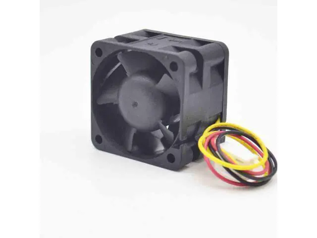 Alt view image 4 of 4 - 3-wire 40*40*28 4028 4cm PMD1204PQB1-A double ball bearing 12V 4W Server fan alarm