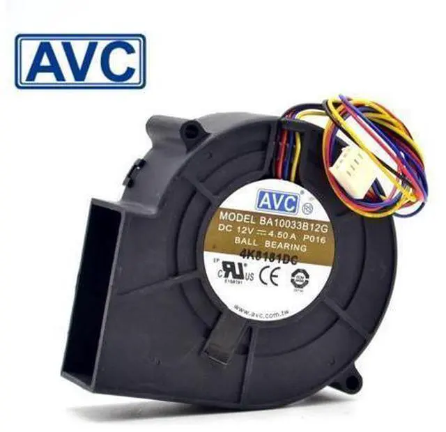 Main image of 5pcs BA10033B12G P050 97x97x33mm 12V 4.50A 4-wire Pwm DC Blower Server Cooling Fan AVC