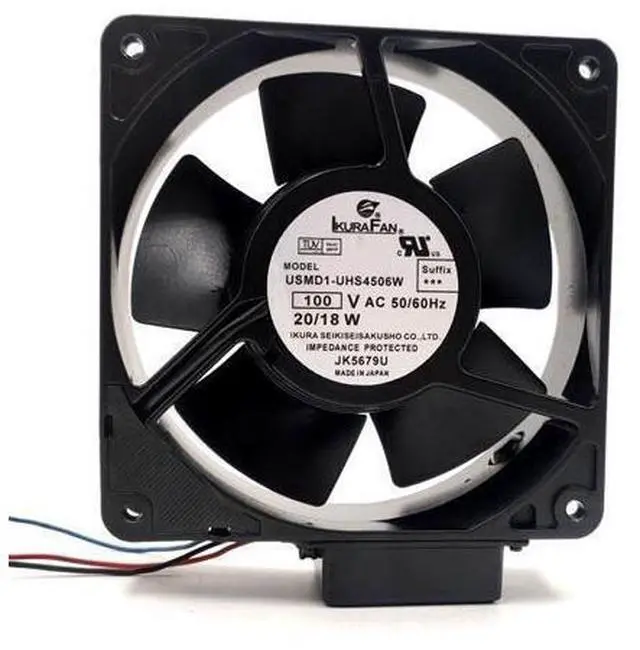 Main image of 120mm AC 100V Metal Cooling Fan Ikura USMD1-UHS4506W 120X120X38mm 12cm 12038 20/18W High Tempreture Resistance