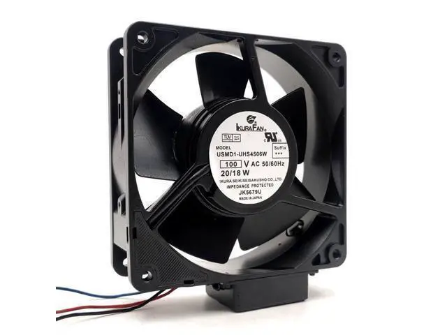 Alt view image 2 of 7 - 120mm AC 100V Metal Cooling Fan Ikura USMD1-UHS4506W 120X120X38mm 12cm 12038 20/18W High Tempreture Resistance