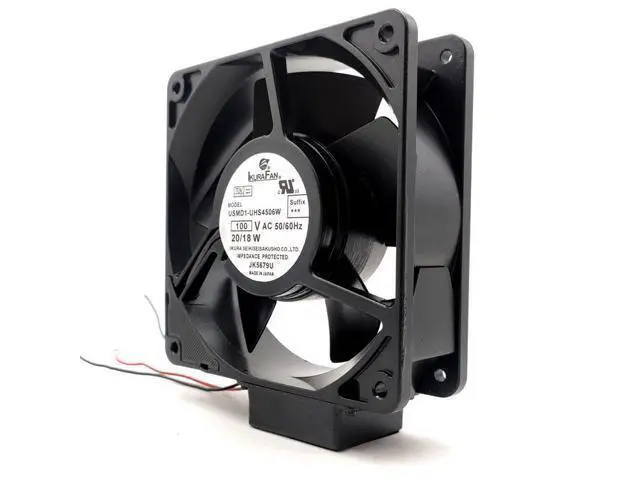 Alt view image 6 of 7 - 120mm AC 100V Metal Cooling Fan Ikura USMD1-UHS4506W 120X120X38mm 12cm 12038 20/18W High Tempreture Resistance