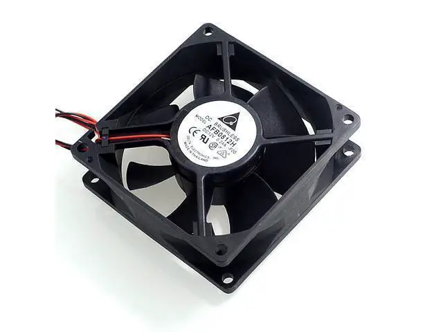 Alt view image 5 of 6 - 10pcs AFB0812H 8cm 8025 12V 0.24A 2wire double ball bearing fan pwm Delta 80*80*25mm