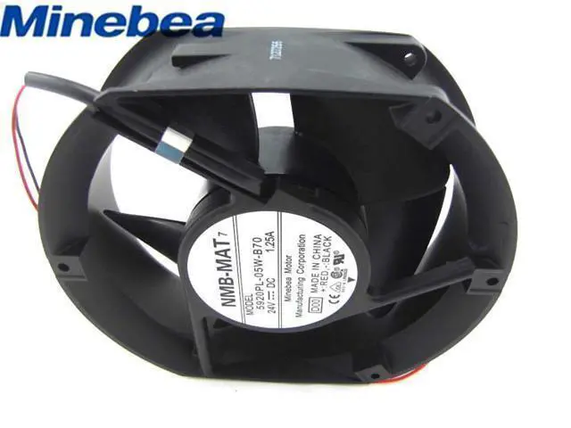 Alt view image 2 of 3 - Original 172x51mm NMB 5920PL-05W-B70 DC 24V 1.25A 2 Wires Inverter Axial Fan