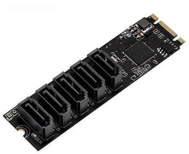 Main image of M.2 (PCIe 3.0) to 5 Ports SATA III 6G ssd Adapter with sataIII cable SATA3.0 to m.2 pci-e