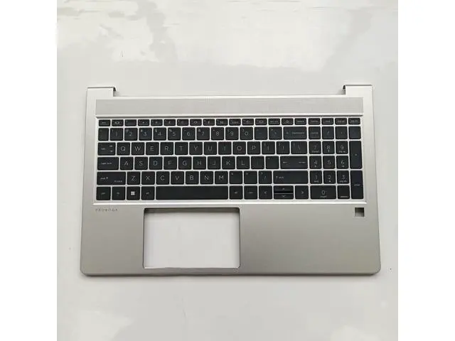 Alt view image 6 of 7 - for Probook 450 455 G8 Laptop Upper Case Palmrest Backlit Keyboard M21742-001