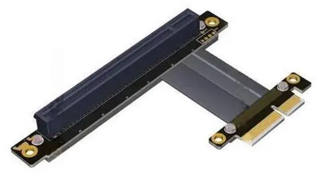 Main image of PCIe 3.0 x4 to x16 Riser Cable 32G/bps PCI-E 4x 16x GTX1080Ti Graphics SSD RAID Card Extender Conversion Cable PCI Express Angle