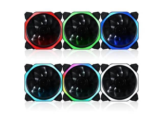 Alt view image 5 of 6 - 8pcs fan + remote controller pwm cpu rgb fan 120mm Fan Computer PC Case Fan RGB Adjust LED Fan Speed 120mm Quiet Remote Computer Cooler Cooling RGB Case Fans