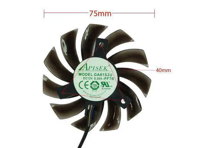 Alt view image 2 of 5 - GPU cooling fan for GTX 660 GTX 970 Dual GA
