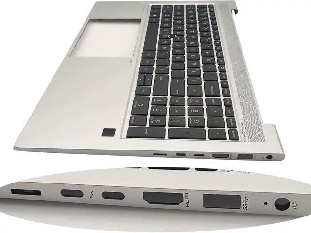 Alt view image 5 of 7 - For Elitebook 850 G8 Palmrest Upper US Keyboard Backlit M35816-001 Silver