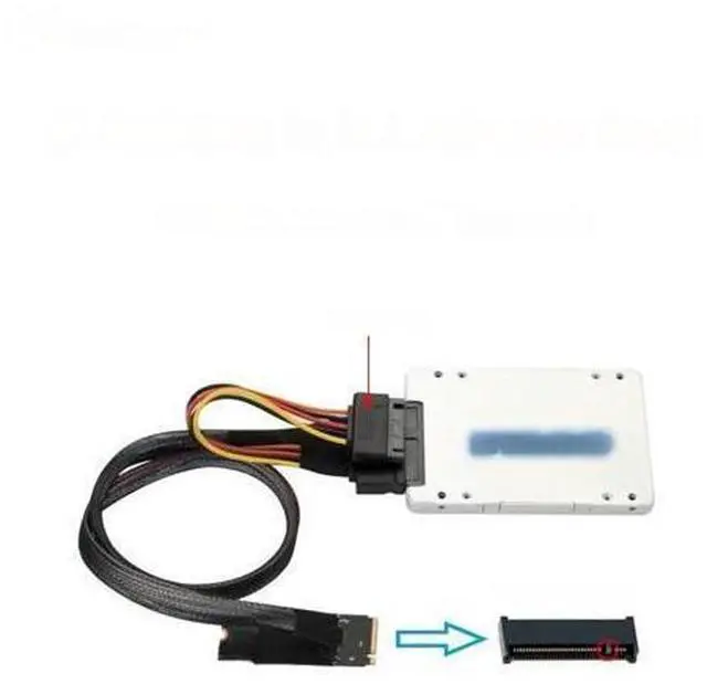 Main image of M.2 M-key to U.2 SFF-8639 Adapter Cable 750 P4610 983 SFF-8639 Cable