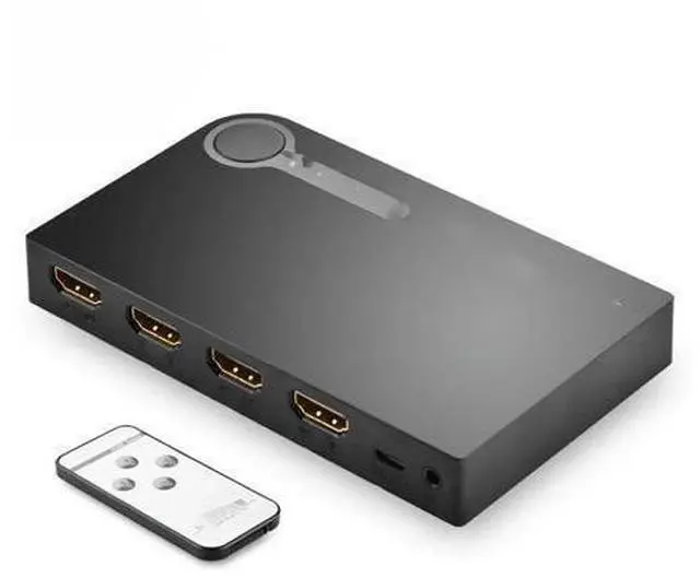 Main image of HDMI Splitter 3 Port Hub Box Auto Ultra HD 4K x 2K 3D 1080p HD Switch 3 In 1 Out Switcher With Remote Control Power Adapter