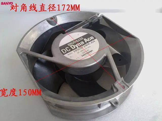 Alt view image 2 of 4 - 17050 24V 0.65A 17cm fan drive 109E5724H5J04 170*170*50mm