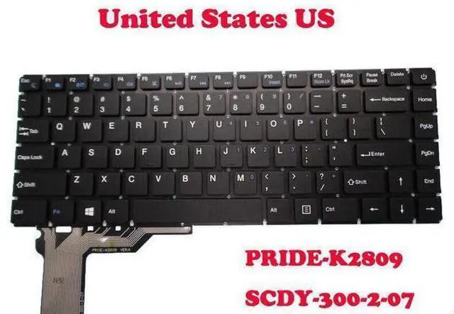 Main image of Laptop Keyboard For Toposh T14 PRIDE-K2809 SCDY-300-2-07 United States US