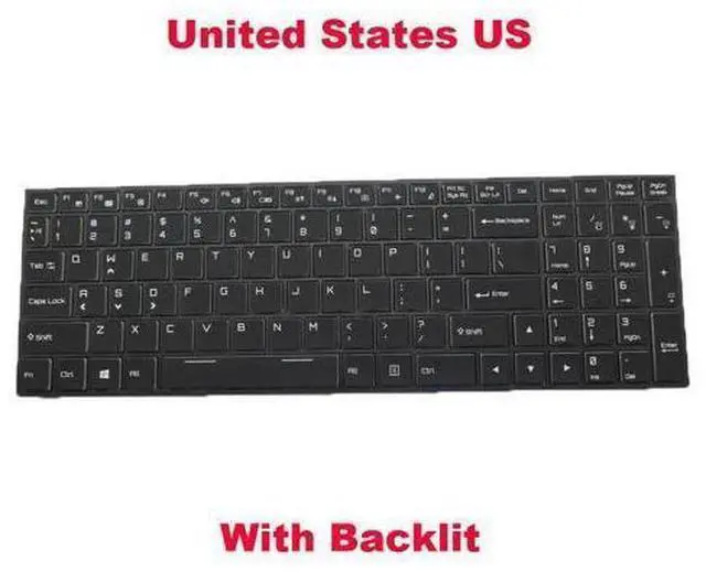 Main image of Backlit English Replacment keyboard Keyboard For CLEVO P650RS MP-13H83U4J4301 6-80-W6701-010-1G