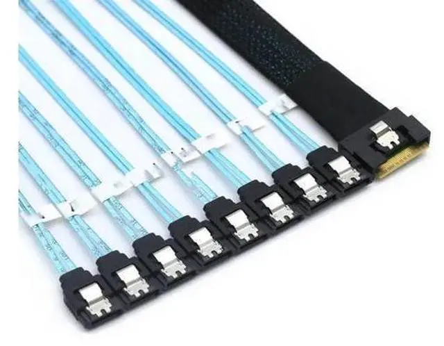 Main image of PCI-E SAS SFF-8654 8I To 8 Ports SATA hard drive conversion cable
