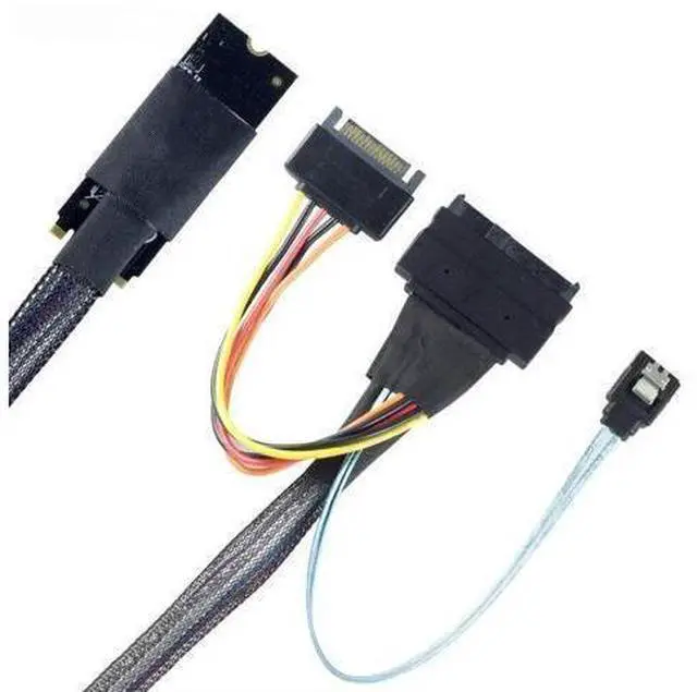 Main image of M. 2 SFF-8643 to U.2 SAS SFF-8639 with SATA 15P and 7P Server Adapter Cable