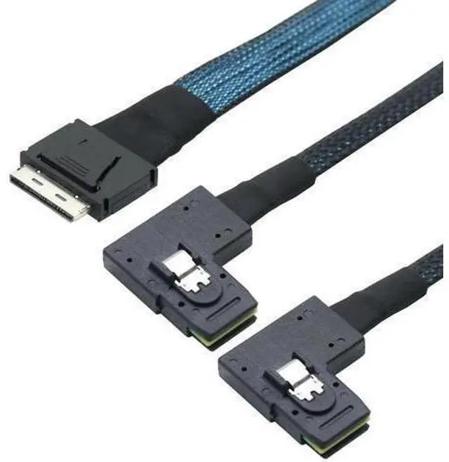Main image of PCIe to Dual 8I SAS SFF-8087 Left Angle Server Cable Bundle Efficient Data Transfer