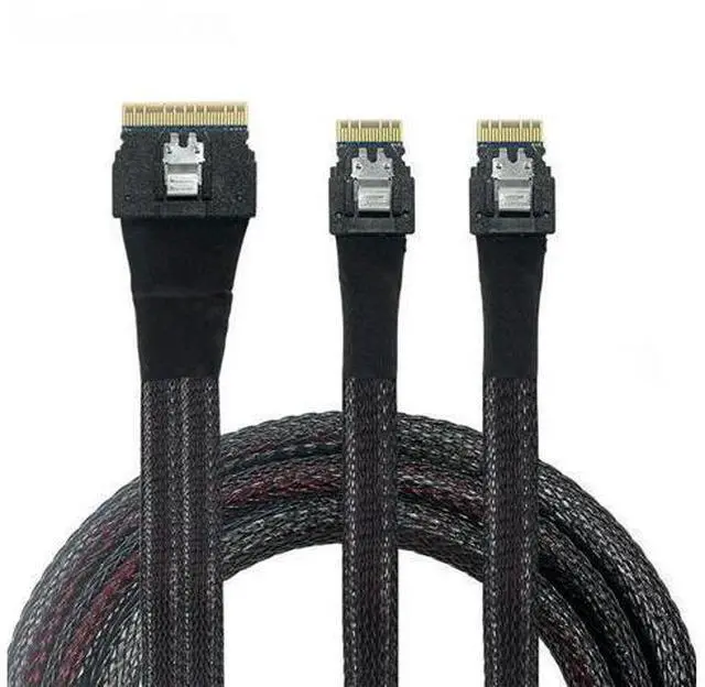 Main image of SAS SFF-8654 8I to 2 Ports SFF-8654 4I server connection cable