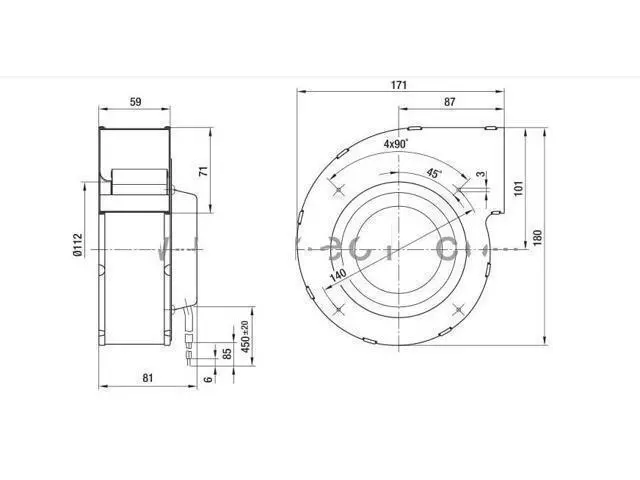 Alt view image 5 of 7 - G1G133-DF01-17 Blower 62W Turbo Fan High Air Volume 24V 17090 All Metal Violent Cooling Fan