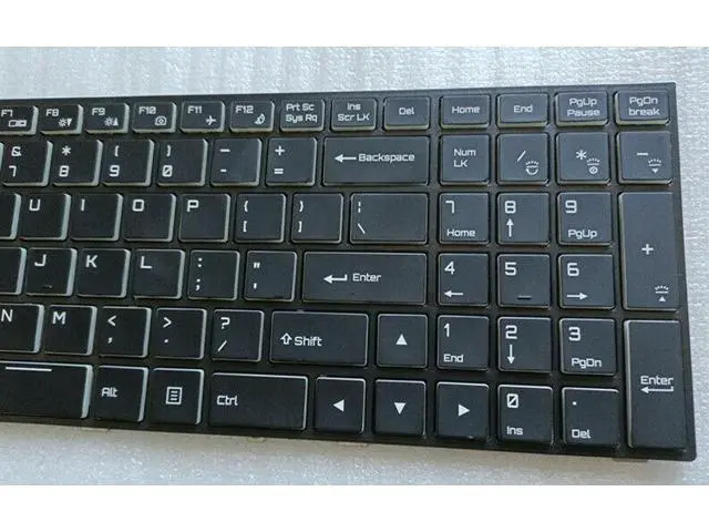 Alt view image 3 of 5 - replacement keyboard for Clevo Sager NP8157 NP8155 NP8156 US Color Backlit Crystal