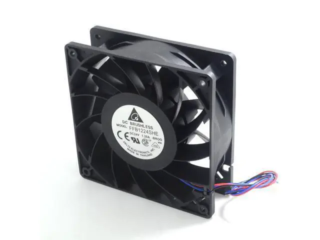 Alt view image 2 of 4 - 10pcs/lot 12038 FFB1224SHE 24 v 1.20 big air volume converter cooling fan 120*120*38mm