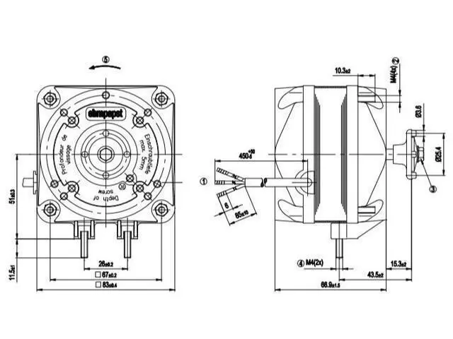 Alt view image 2 of 2 - German ebmpapst fan M4Q045-CA03-51 36W/10W cooling fan Ice machine cooling motor