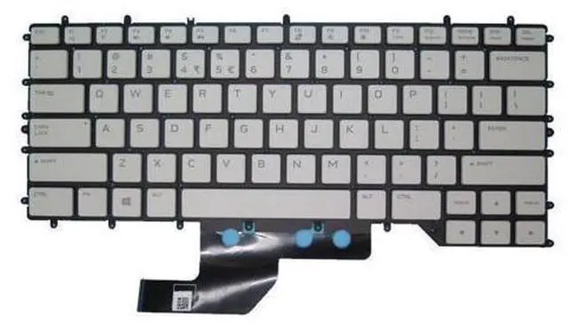 Main image of US Keyboard For Alienware M15 R2 R3 0377 377 NSK-QGBBC 1D PK132KH1B01 White color