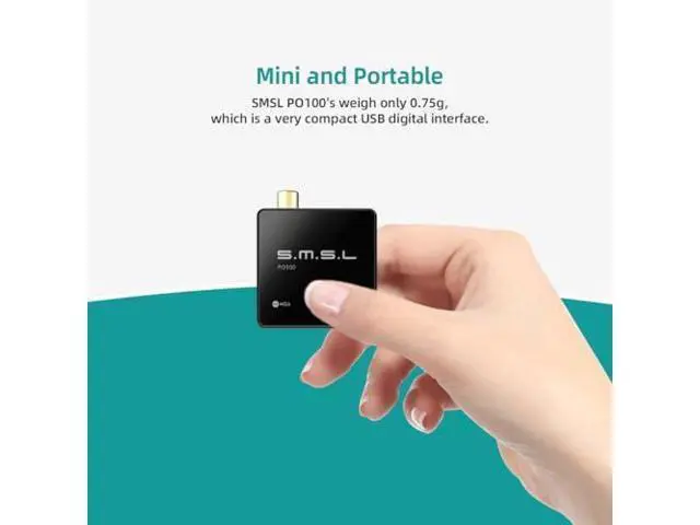 Alt view image 6 of 7 - SMSL PO100 2024 XU316 Digital to Analog Audio Converter, MQA Decoding USB to Toslink Coaxial/Optical, Mini USB to Coaxial Cable Adapter for Phone/PC/Player/Streamer, Black
