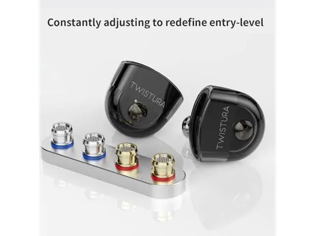 Alt view image 2 of 7 - TWISTURA D-Minor in-Ear Headphones, 10mm Dynamic Driver Earbud Headphones, Noise Isolation Wired Earphone, Wired Ear Buds with 3.5mm Plug, Include Type-C to 3.5mm Decoding Adapter Cable (No Mic)