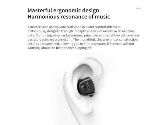 Alt view image 7 of 7 - TWISTURA D-Minor in-Ear Headphones, 10mm Dynamic Driver Earbud Headphones, Noise Isolation Wired Earphone, Wired Ear Buds with 3.5mm Plug, Include Type-C to 3.5mm Decoding Adapter Cable (No Mic)