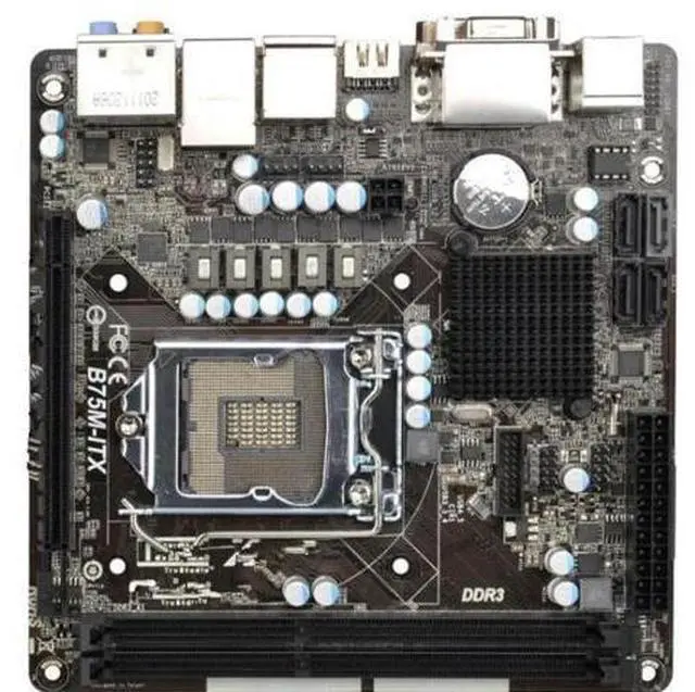 Main image of 1155 Pins, Technology B75M-ITX Main Board B75 VGA 17x17cm DDR3