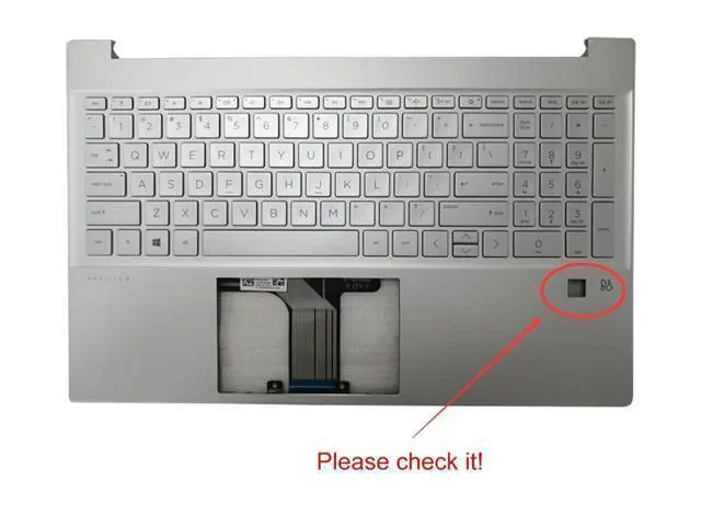 Alt view image 3 of 3 - Top Cover For Pavilion 15-EH 15-EG Palmrest Backlit US Keyboard M08910-001