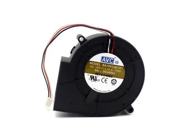 Alt view image 3 of 6 - AVC 9733 DC 12V 1.32A BA10033B12H 3 wire turbine cooling fan blower 10 pcs/lot