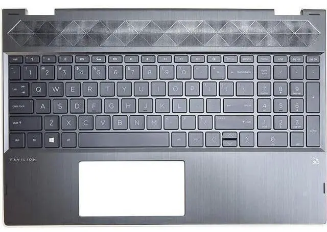 Main image of L20851-001 PAVILION X360 15-CR 15T-CR Palmrest Keyboard Backlit Grid Gold Top