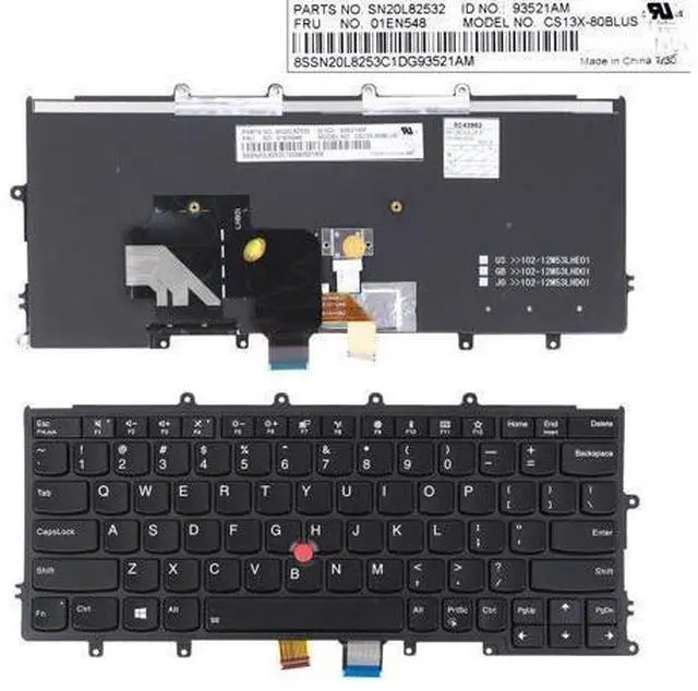 Main image of US Keyboard for IBM Thinkpad X270 BLACK Backlit With Point